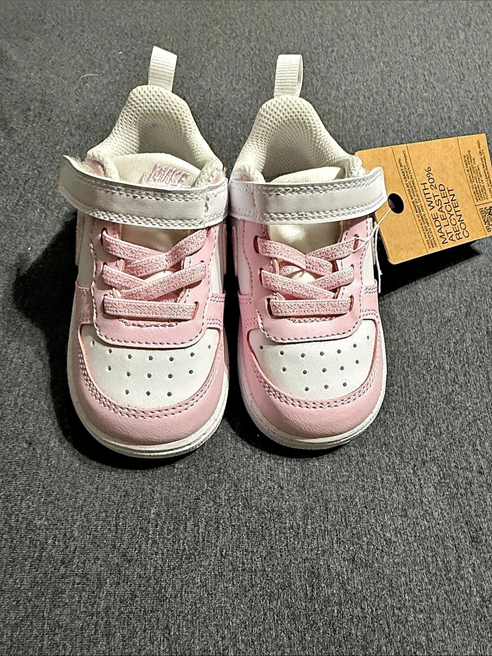 Nike Court Borough Low 2 Pink & White Sneakers NWT